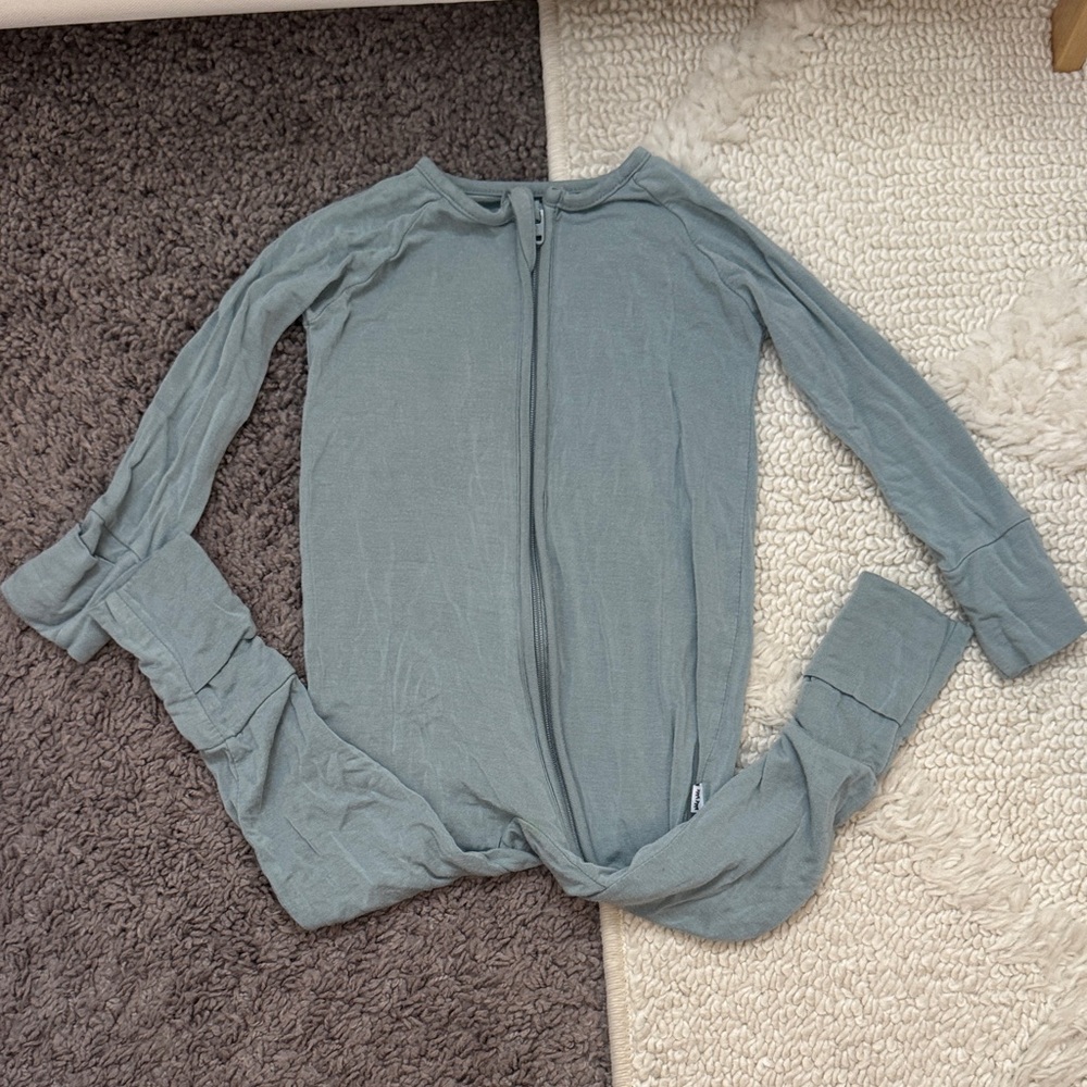 Little Sleepies Sage Green Zippered Pajamas